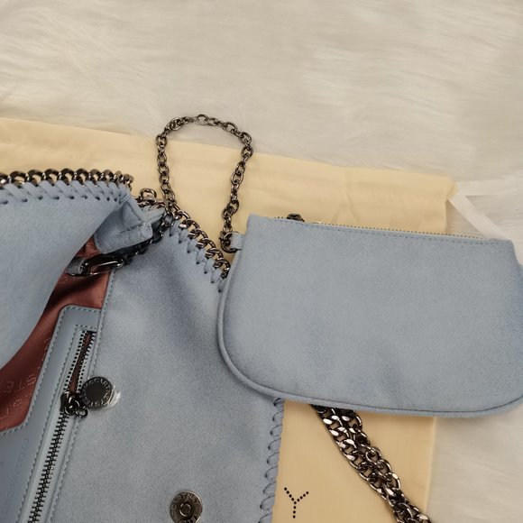 STELLA MCCARTNEY  Falabella  Shoulder Bag Metallic in light bule - Picture 9 of 15